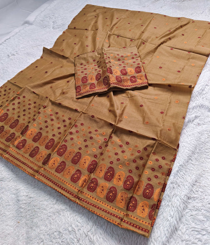 Jari & Dhaga Weaving Work Premium Cotton* Mekhela Sador