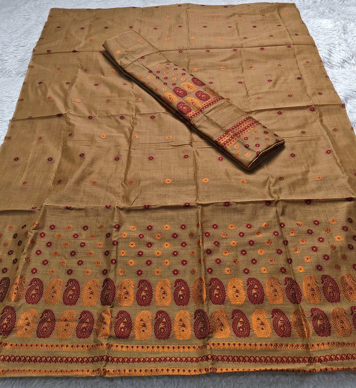 Jari & Dhaga Weaving Work Premium Cotton* Mekhela Sador