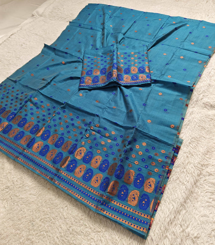 Jari & Dhaga Weaving Work Premium Cotton* Mekhela Sador