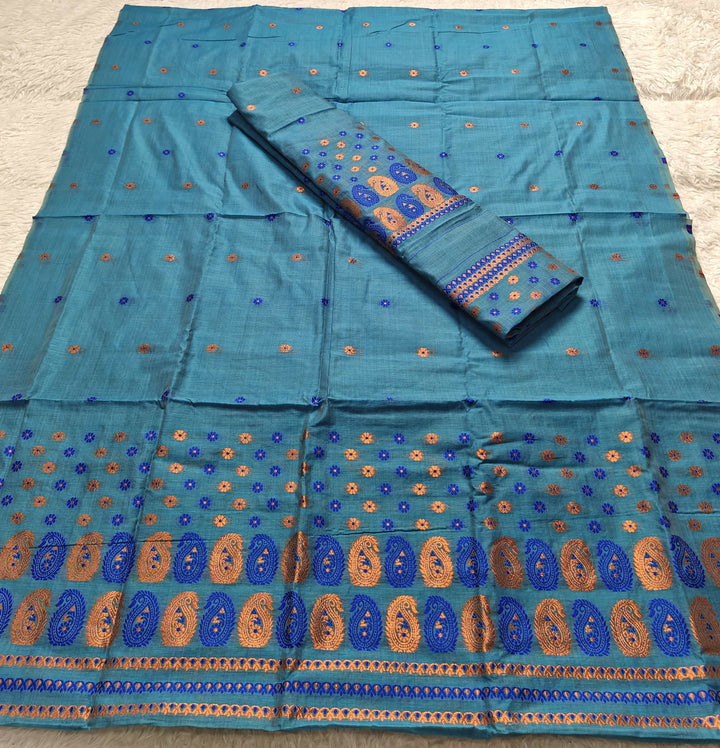 Jari & Dhaga Weaving Work Premium Cotton* Mekhela Sador