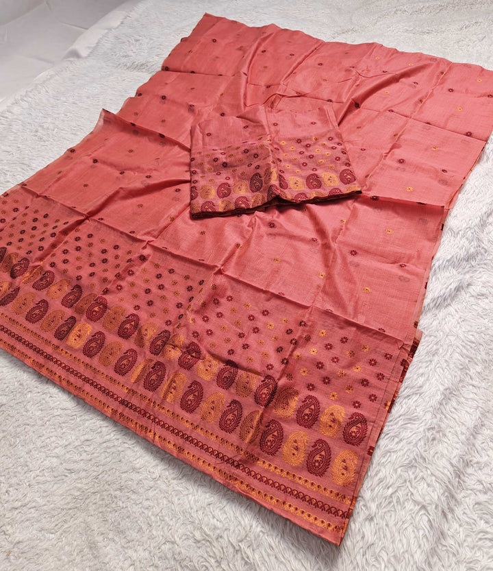 Jari & Dhaga Weaving Work Premium Cotton* Mekhela Sador