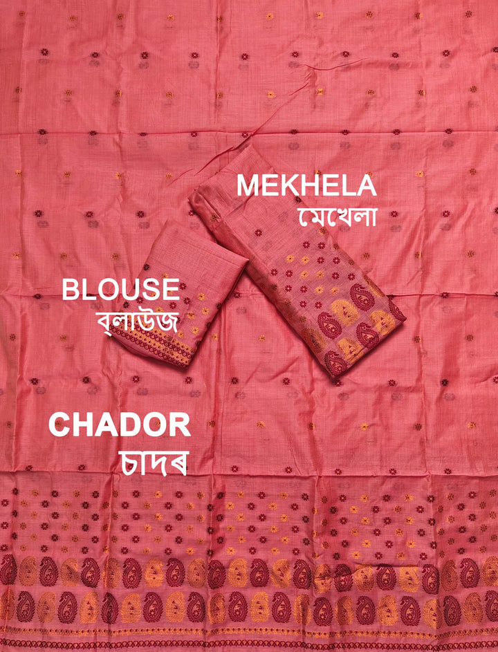 Jari & Dhaga Weaving Work Premium Cotton* Mekhela Sador