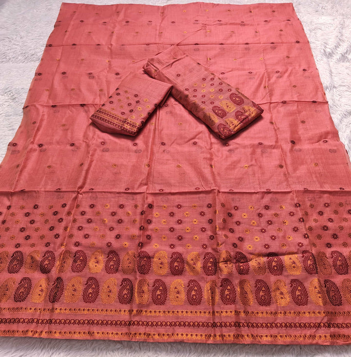 Jari & Dhaga Weaving Work Premium Cotton* Mekhela Sador