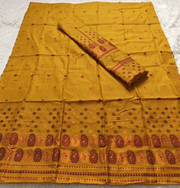 Jari & Dhaga Weaving Work Premium Cotton* Mekhela Sador