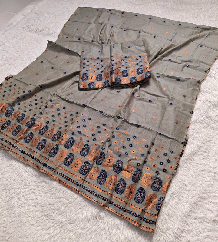 Jari & Dhaga Weaving Work Premium Cotton* Mekhela Sador