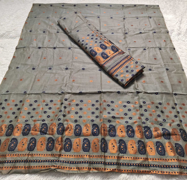 Jari & Dhaga Weaving Work Premium Cotton* Mekhela Sador