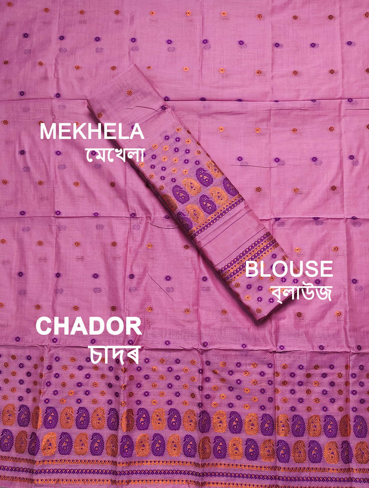 Jari & Dhaga Weaving Work Premium Cotton* Mekhela Sador