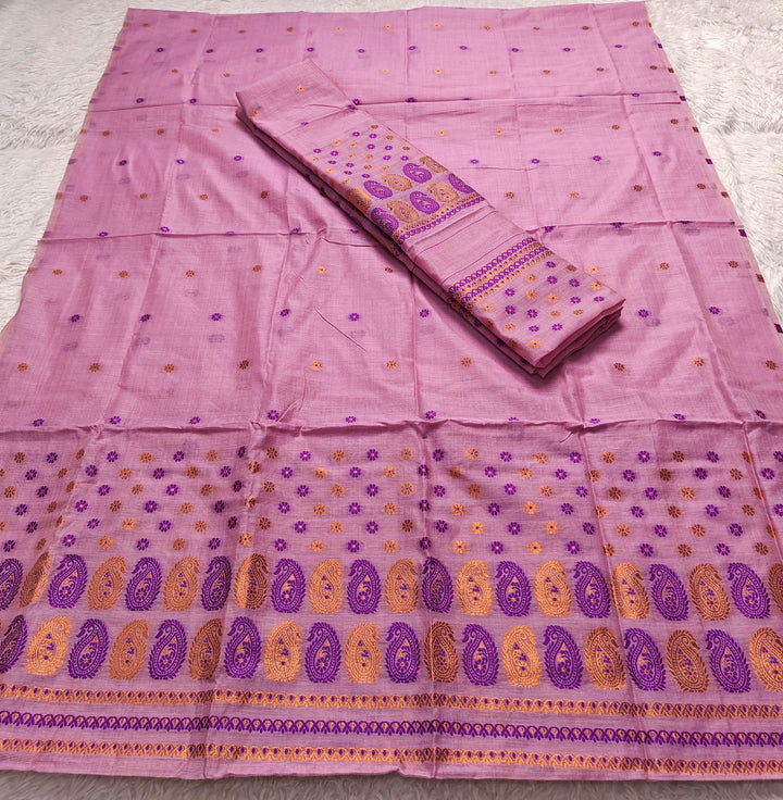 Jari & Dhaga Weaving Work Premium Cotton* Mekhela Sador