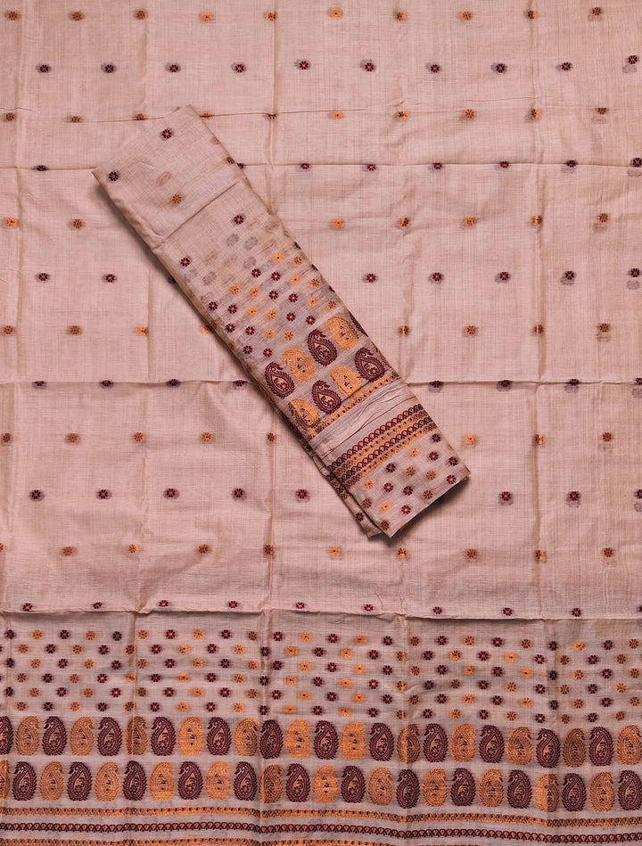 Jari & Dhaga Weaving Work Premium Cotton* Mekhela Sador