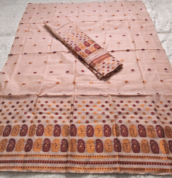 Jari & Dhaga Weaving Work Premium Cotton* Mekhela Sador