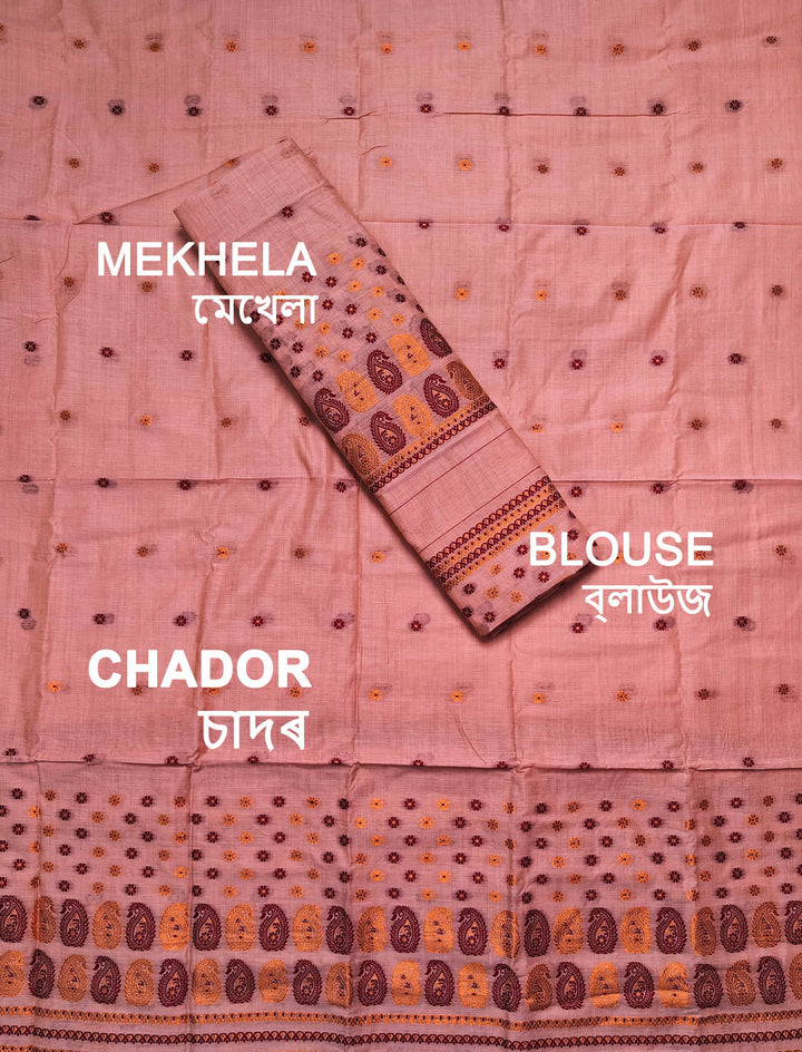 Jari & Dhaga Weaving Work Premium Cotton* Mekhela Sador