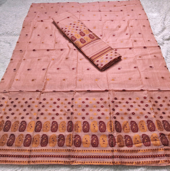 Jari & Dhaga Weaving Work Premium Cotton* Mekhela Sador