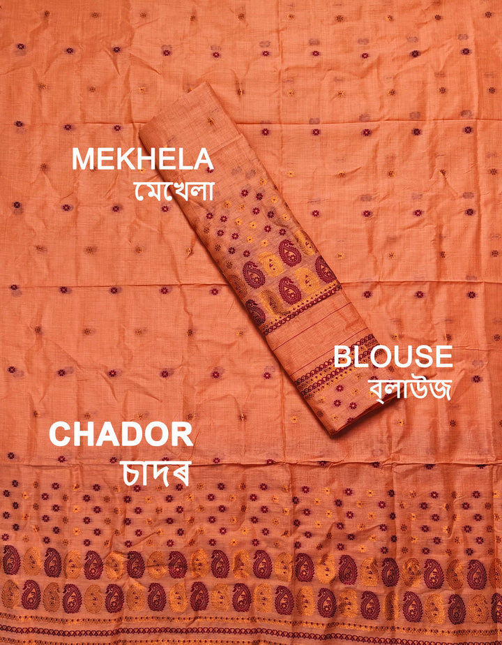 Jari & Dhaga Weaving Work Premium Cotton* Mekhela Sador