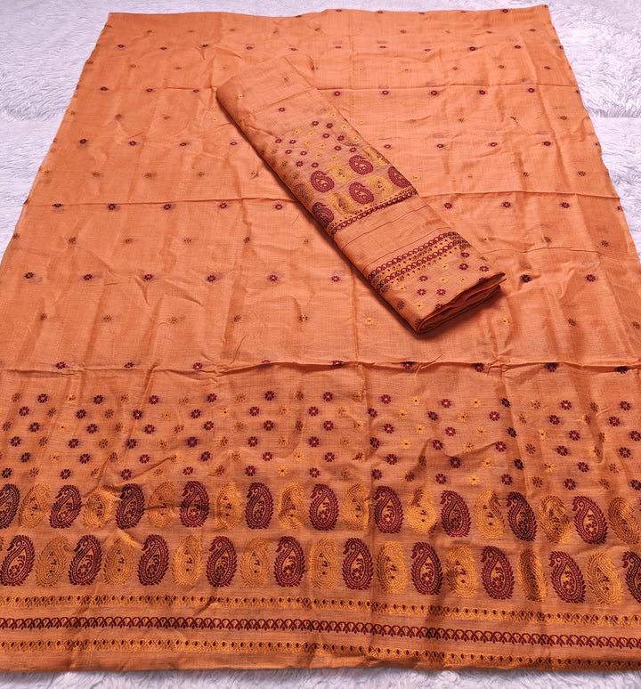 Jari & Dhaga Weaving Work Premium Cotton* Mekhela Sador