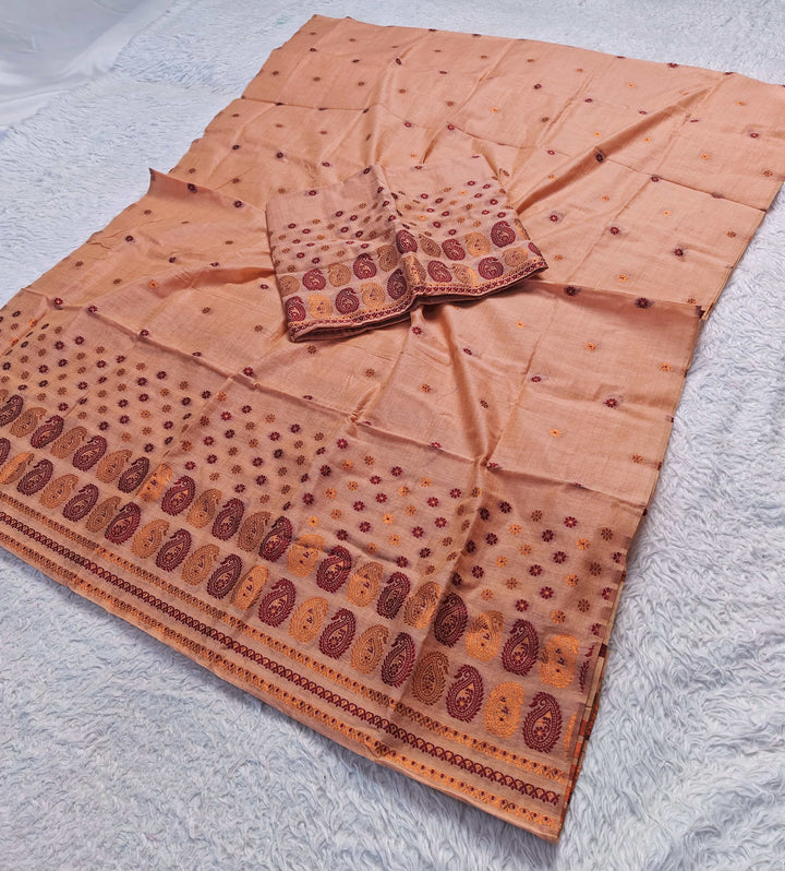 Jari & Dhaga Weaving Work Premium Cotton* Mekhela Sador