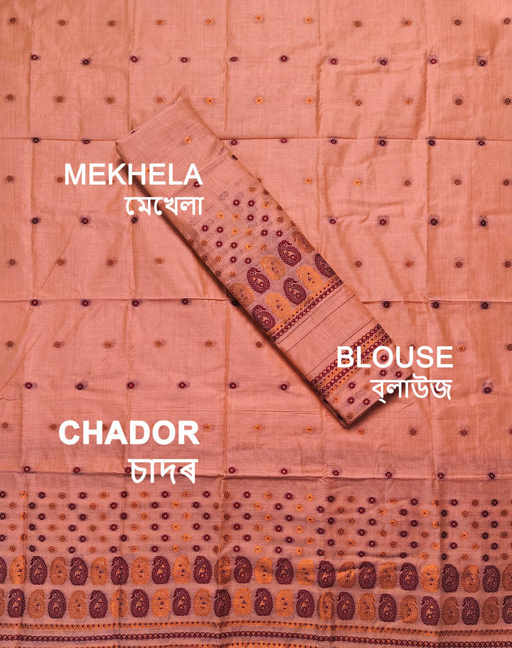 Jari & Dhaga Weaving Work Premium Cotton* Mekhela Sador