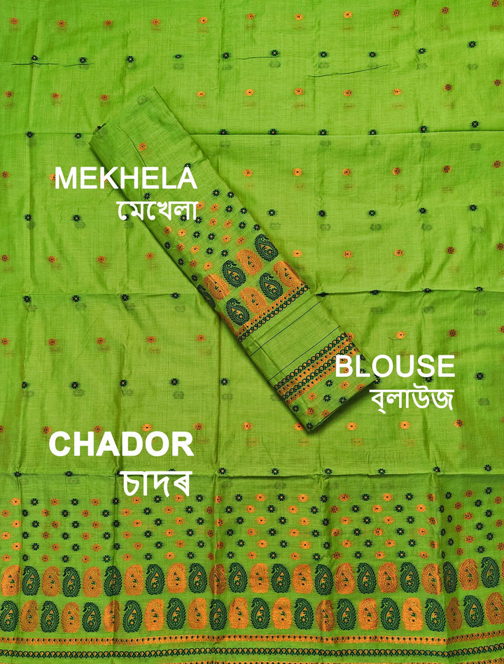 Jari & Dhaga Weaving Work Premium Cotton* Mekhela Sador
