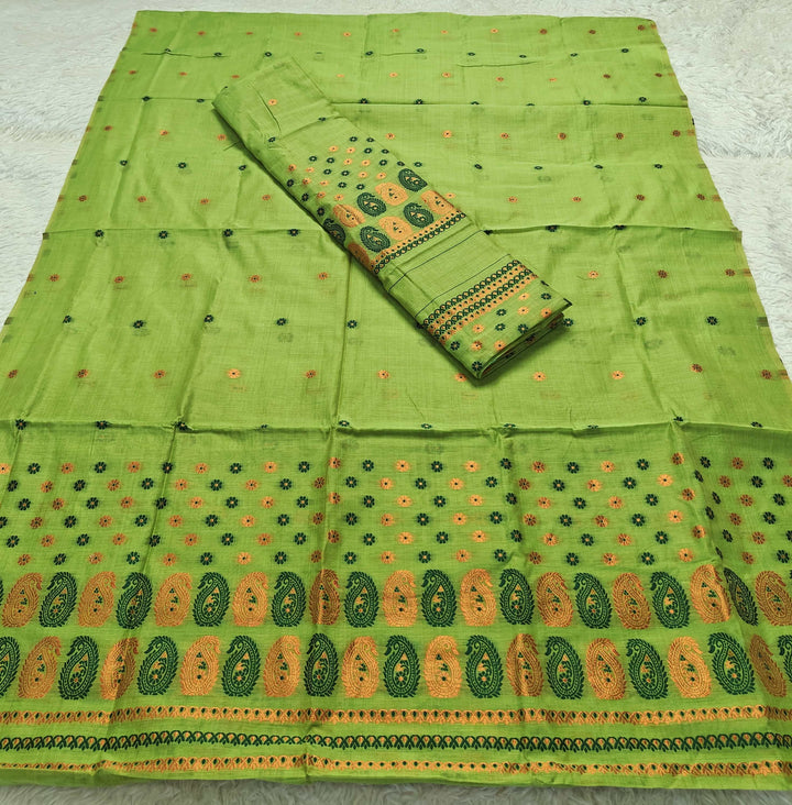 Jari & Dhaga Weaving Work Premium Cotton* Mekhela Sador