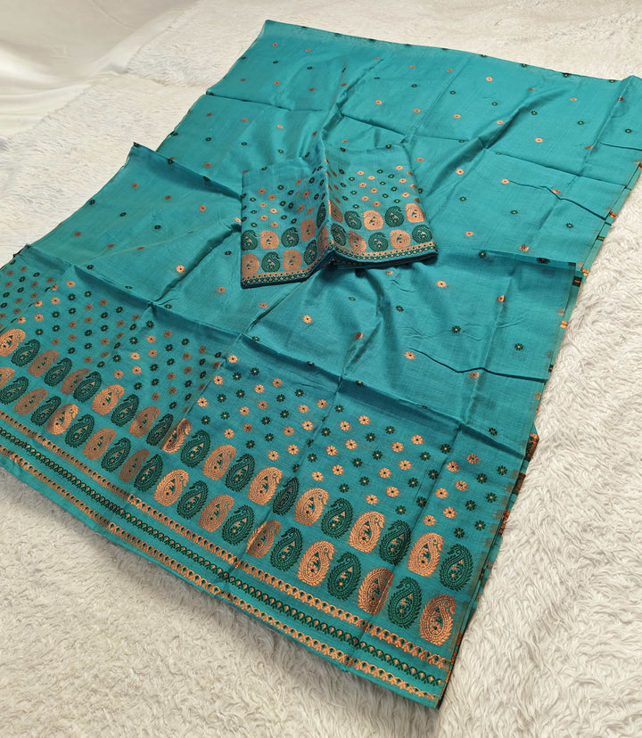 Jari & Dhaga Weaving Work Premium Cotton* Mekhela Sador
