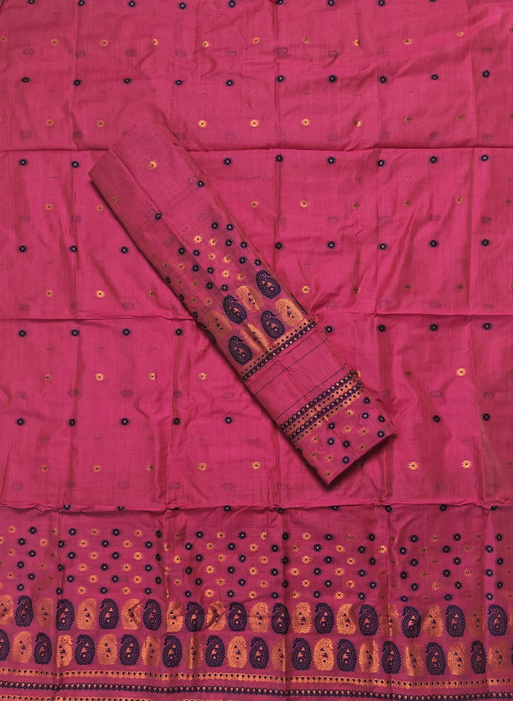 Jari & Dhaga Weaving Work Premium Cotton* Mekhela Sador