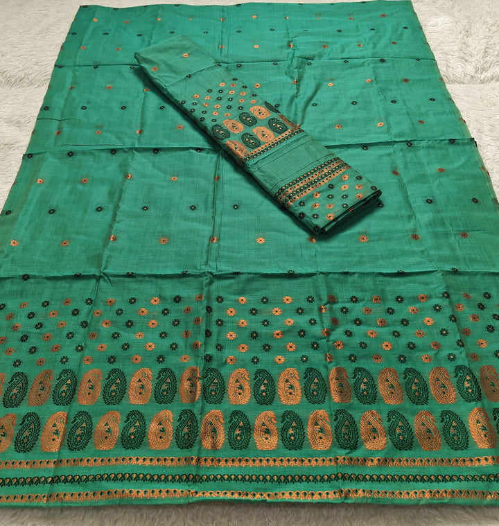 Jari & Dhaga Weaving Work Premium Cotton* Mekhela Sador
