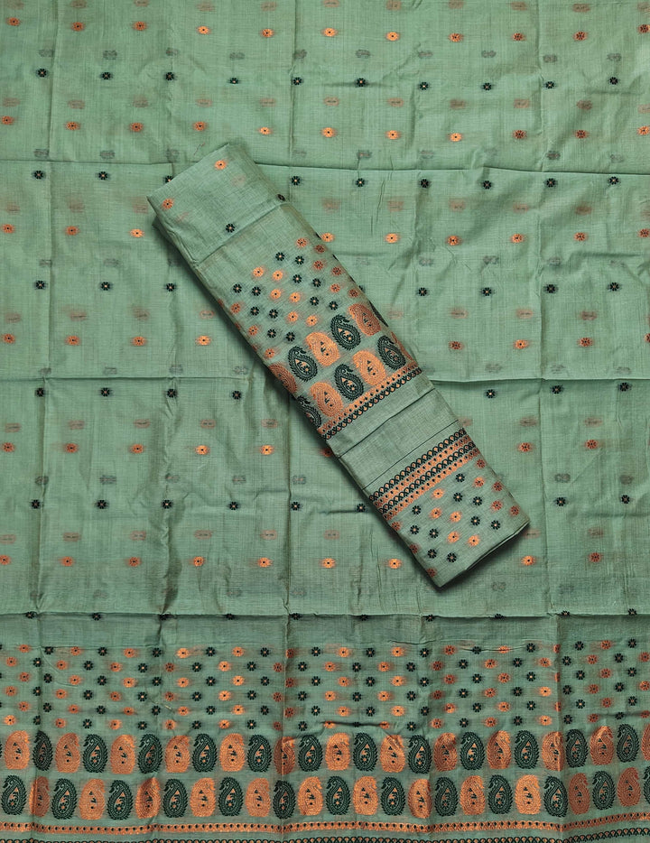 Jari & Dhaga Weaving Work Premium Cotton* Mekhela Sador