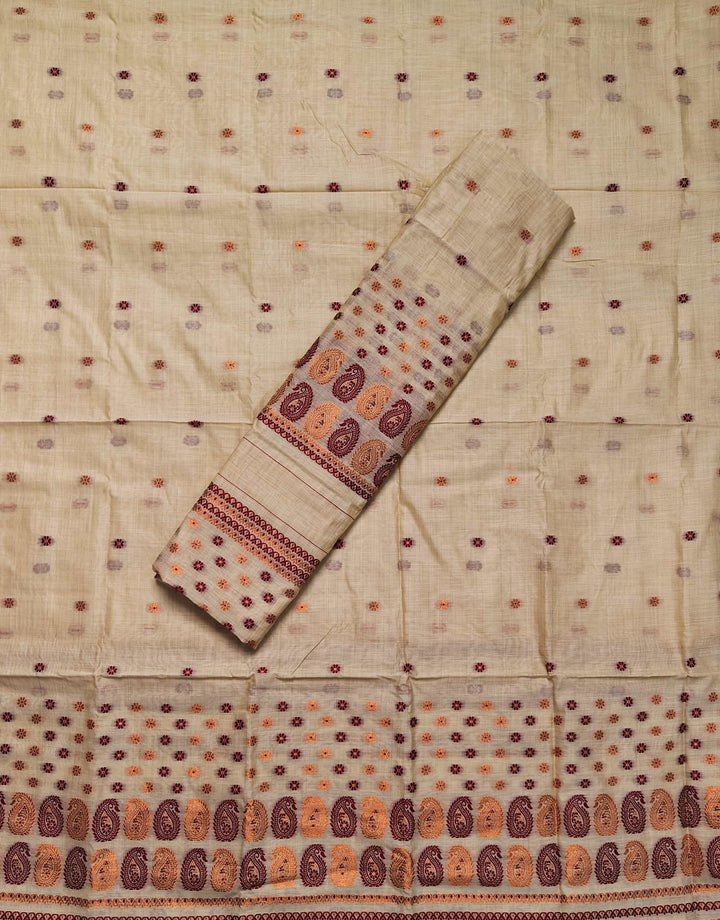 Jari & Dhaga Weaving Work Premium Cotton* Mekhela Sador