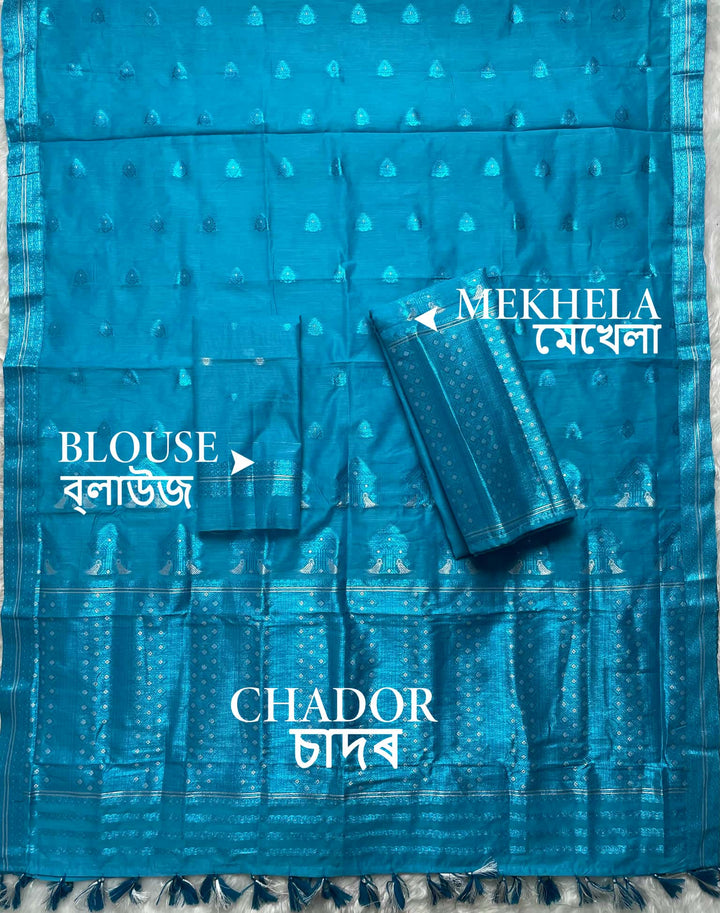 Weaving Colouring Jari AC Cotton* Mekhela Sador