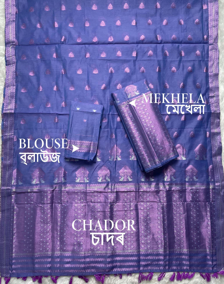Weaving Colouring Jari AC Cotton* Mekhela Sador