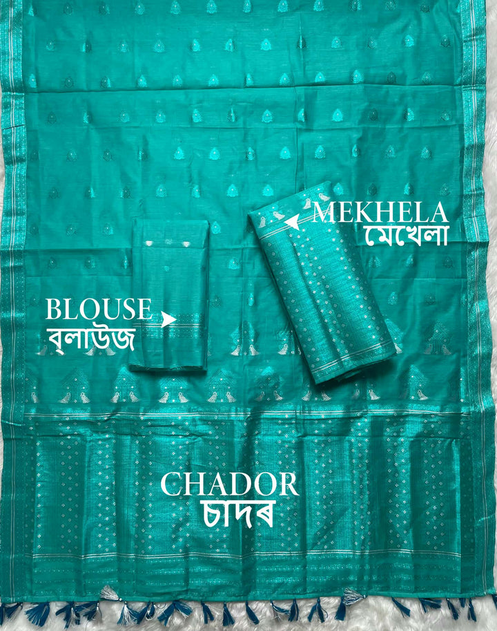 Weaving Colouring Jari AC Cotton* Mekhela Sador