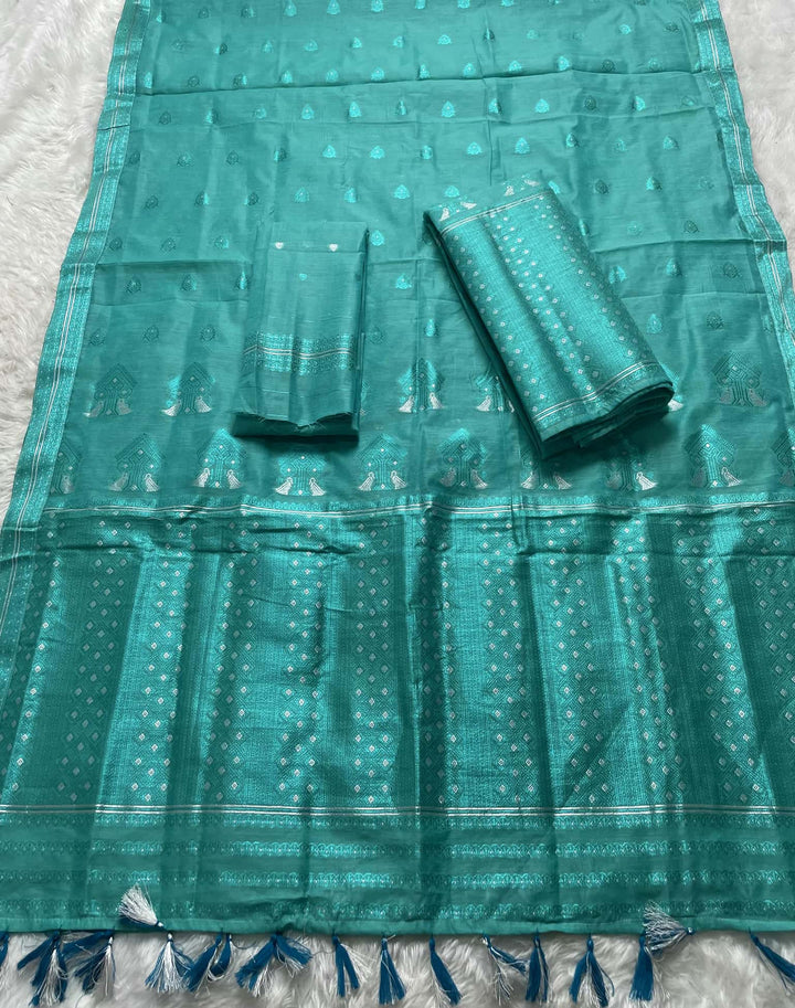 Weaving Colouring Jari AC Cotton* Mekhela Sador
