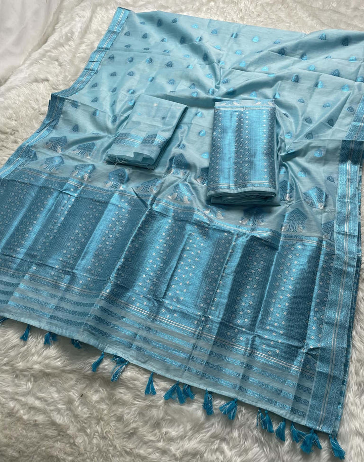 Weaving Colouring Jari AC Cotton* Mekhela Sador