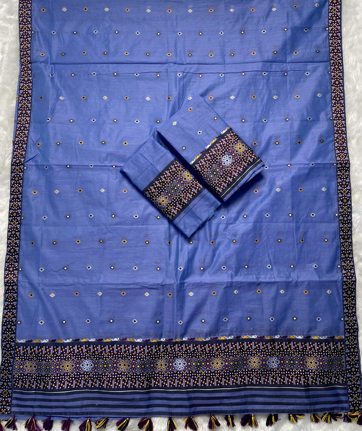 Ready-To-Wear Multi-Dhaga Work AC Cotton* Mekhela Sador