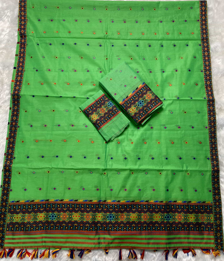 Ready-To-Wear Multi-Dhaga Work AC Cotton* Mekhela Sador
