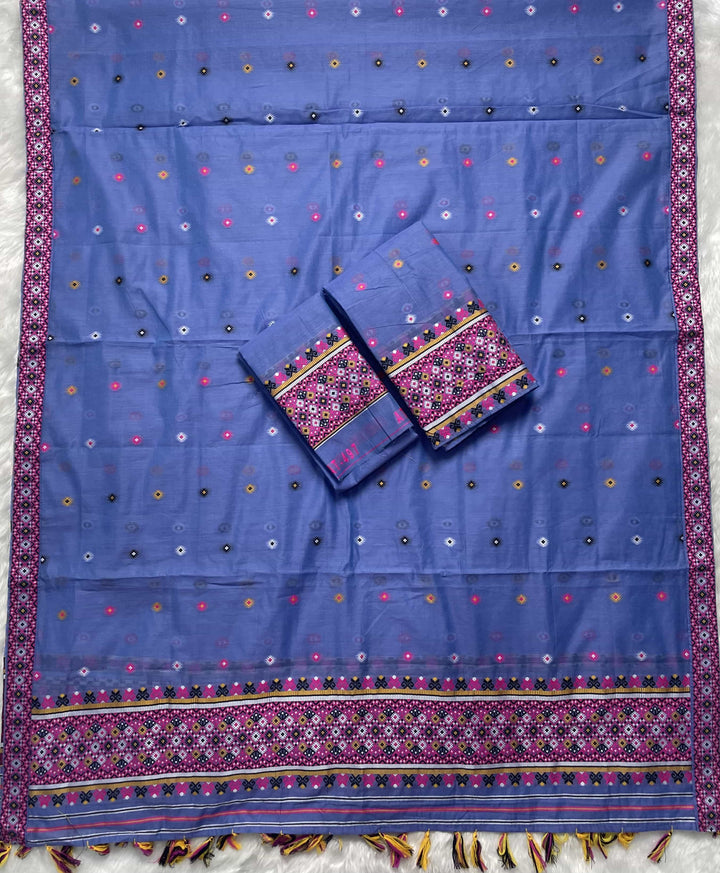 Ready-To-Wear Multi-Dhaga Work AC Cotton* Mekhela Sador