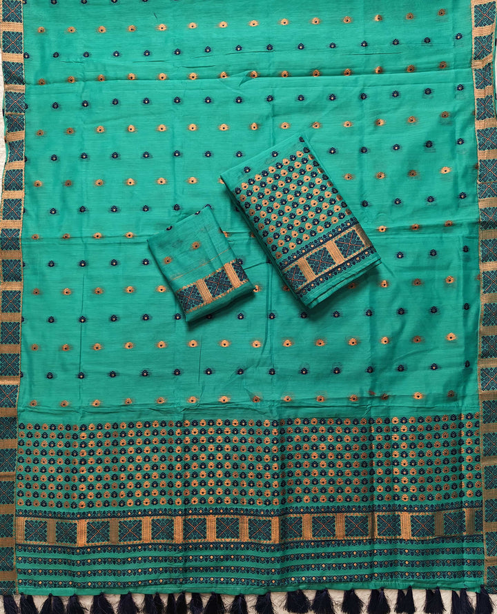 Ready-To-Wear Jari & Dhaga AC Cotton* Mekhela Sador