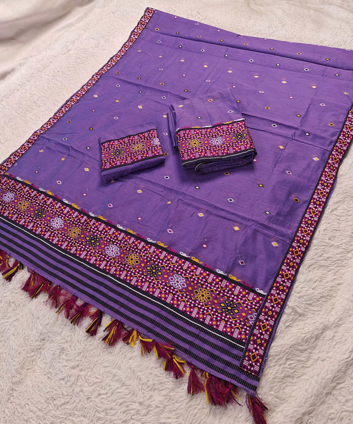Ready-To-Wear Multi-Dhaga Work AC Cotton* Mekhela Sador