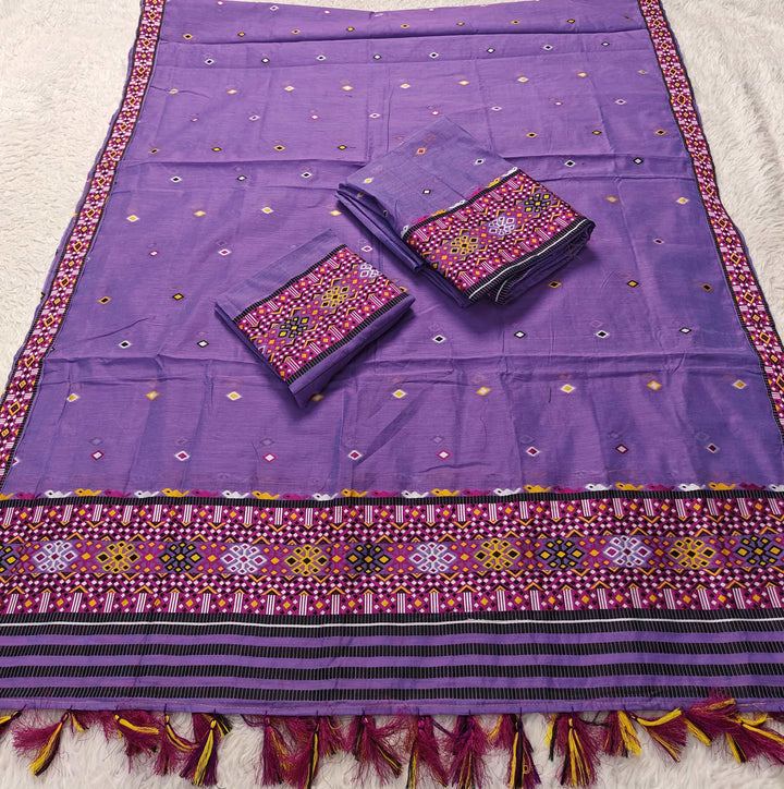 Ready-To-Wear Multi-Dhaga Work AC Cotton* Mekhela Sador