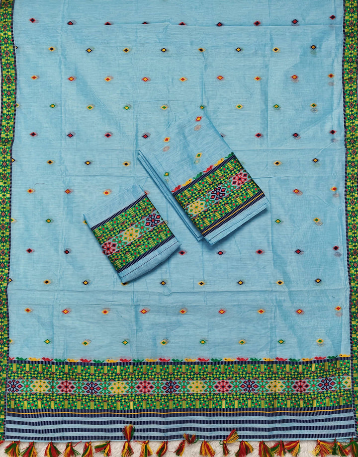 Ready-To-Wear Multi-Dhaga Work AC Cotton* Mekhela Sador