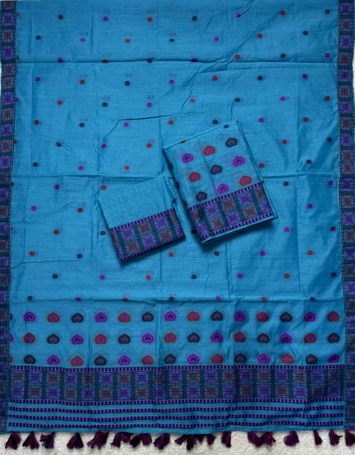 Ready-To-Wear Multi-Dhaga Work AC Cotton* Mekhela Sador