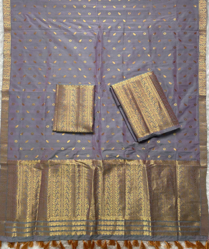 Ready-To-Wear Gold Guna Super Cotton* Mekhela Sador