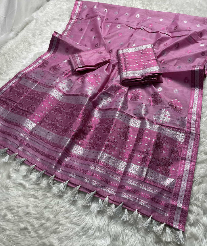 Weaving Colouring Jari AC Cotton* Mekhela Sador