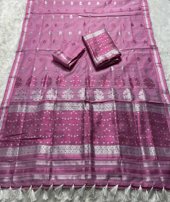 Weaving Colouring Jari AC Cotton* Mekhela Sador