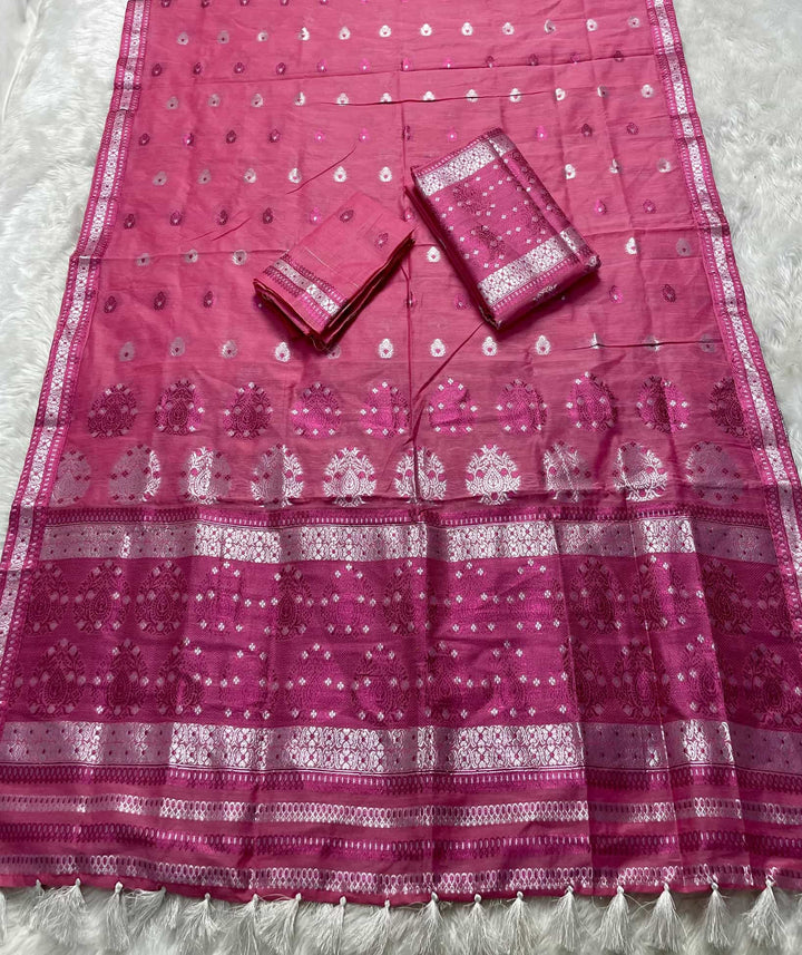Weaving Colouring Jari AC Cotton* Mekhela Sador