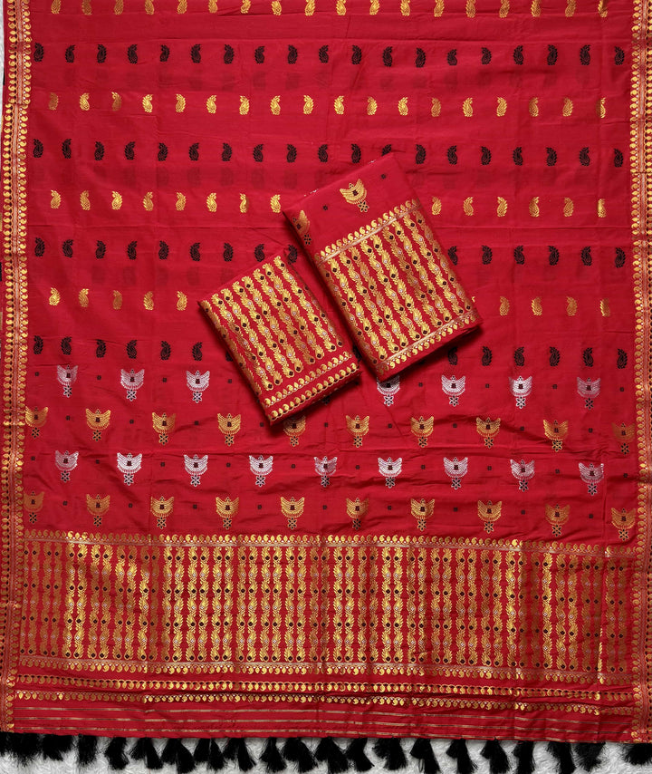 Ready-To-Wear Silver Silver Super Cotton* Mekhela Sador