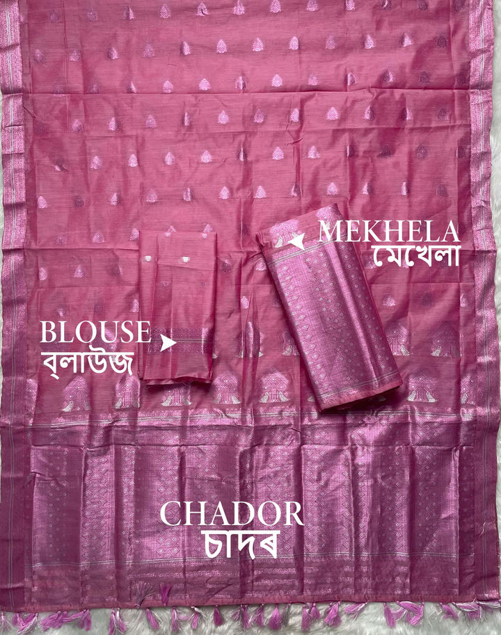 Weaving Colouring Jari AC Cotton* Mekhela Sador