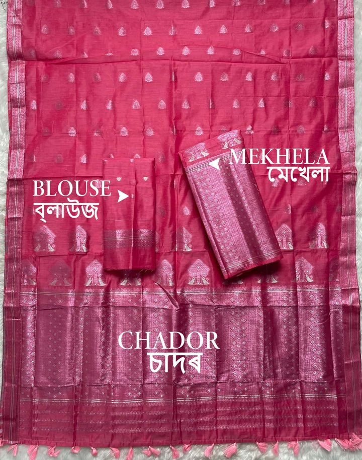 Weaving Colouring Jari AC Cotton* Mekhela Sador