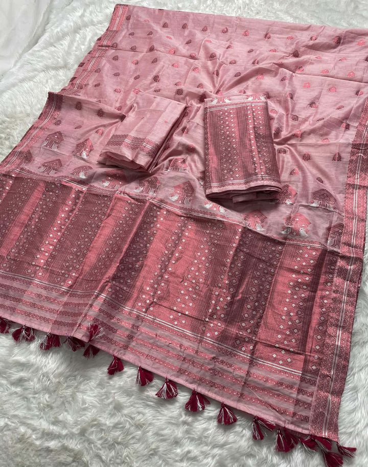 Weaving Colouring Jari AC Cotton* Mekhela Sador