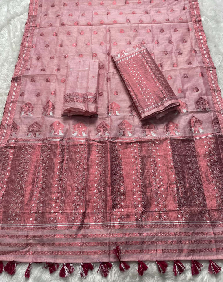 Weaving Colouring Jari AC Cotton* Mekhela Sador