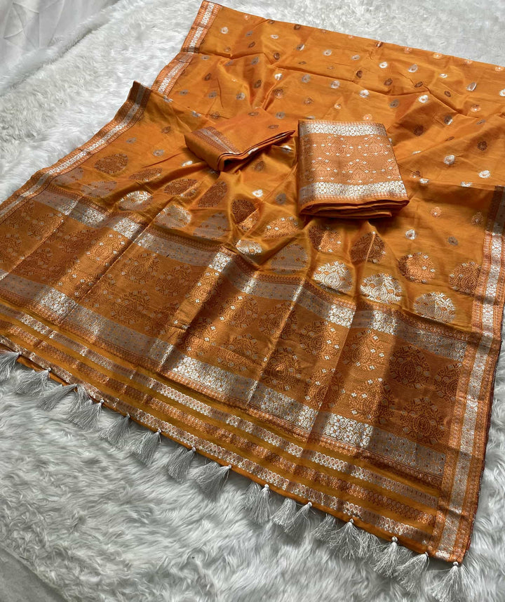 Weaving Colouring Jari AC Cotton* Mekhela Sador